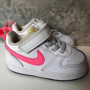 Nike Court Borough Low Sneakers‎ Kids 6C White All Day Play Lace Up BQ5453-108